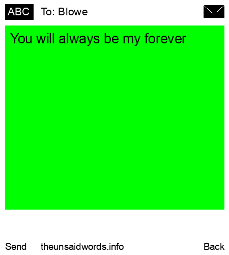 unsent message to Blowe 