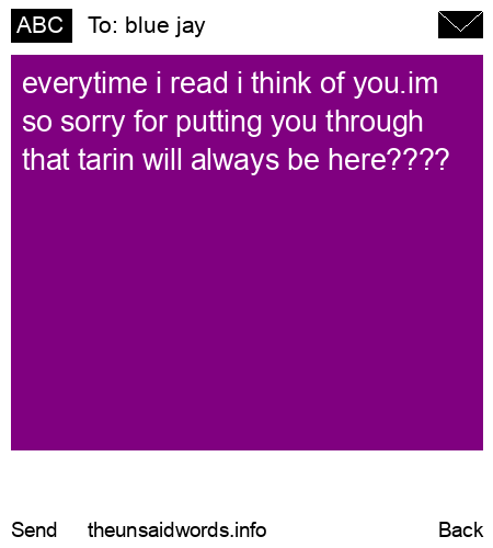 unsent message to blue jay