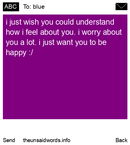 unsent message to blue