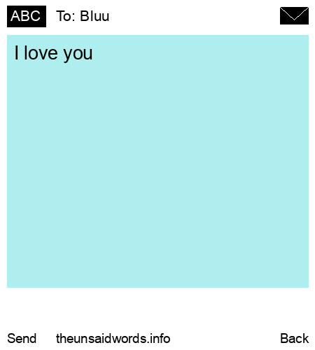 unsent message to Bluu