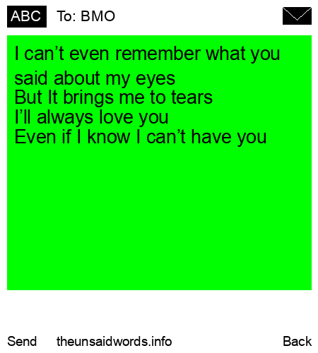unsent message to BMO