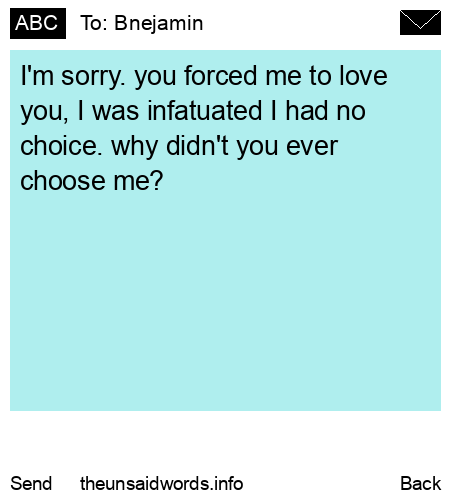 unsent message to Bnejamin