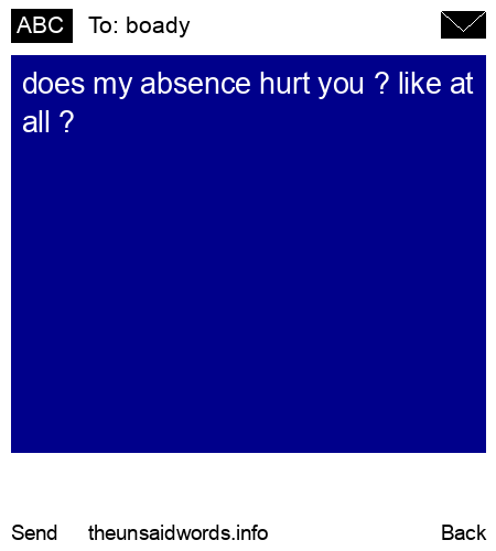 unsent message to boady