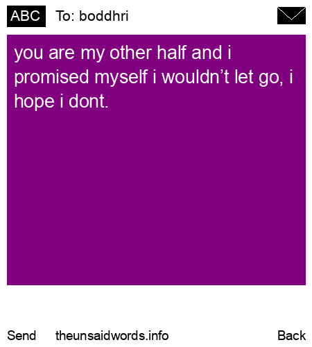 unsent message to boddhri