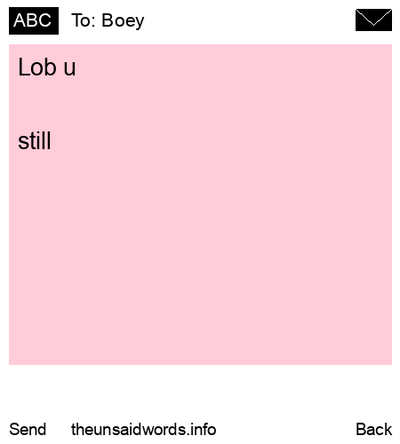unsent message to Boey