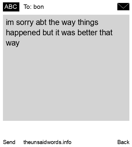 unsent message to bon