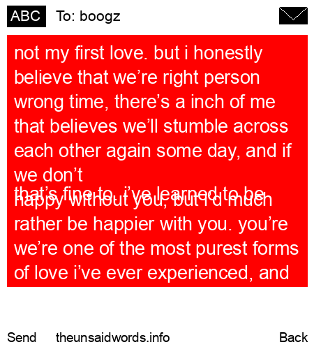 unsent message to boogz