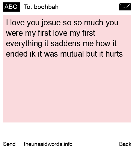 unsent message to boohbah