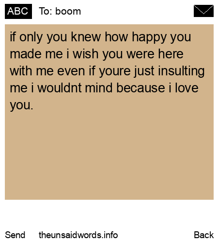 unsent message to boom
