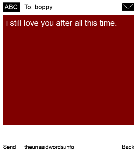 unsent message to boppy