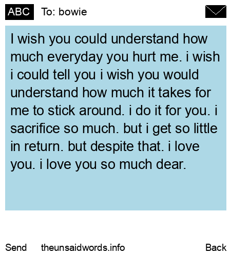 unsent message to bowie