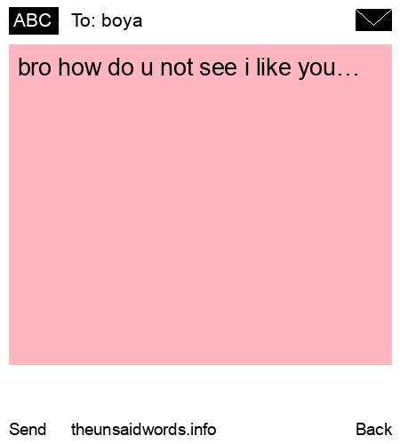 unsent message to boya