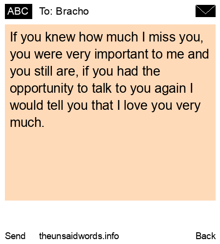 unsent message to Bracho