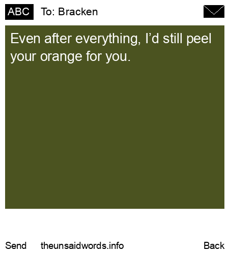 unsent message to Bracken