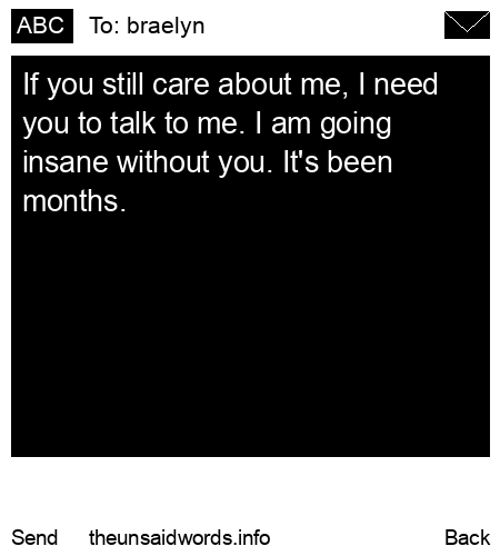 unsent message to braelyn