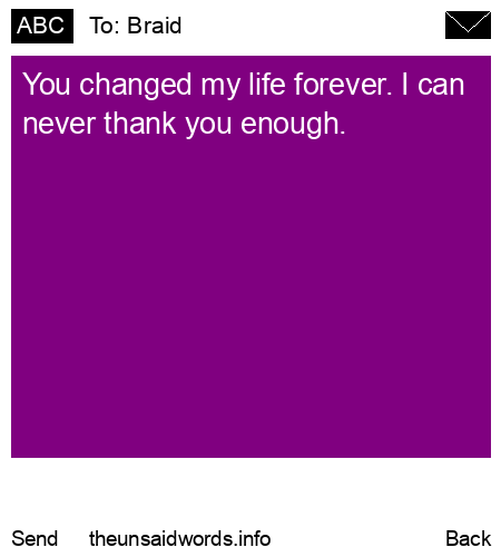 unsent message to Braid
