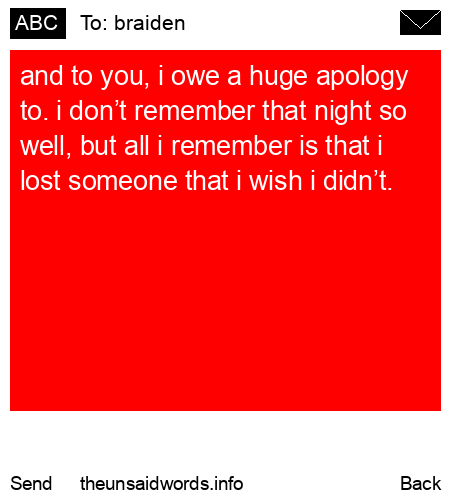 unsent message to braiden