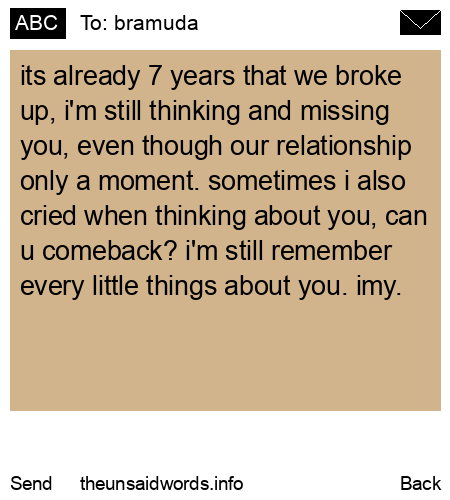 unsent message to bramuda