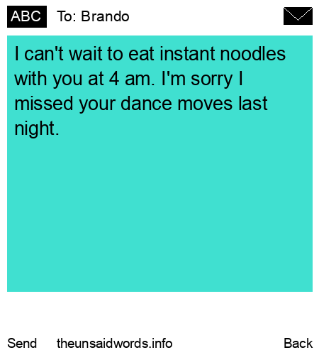 unsent message to Brando