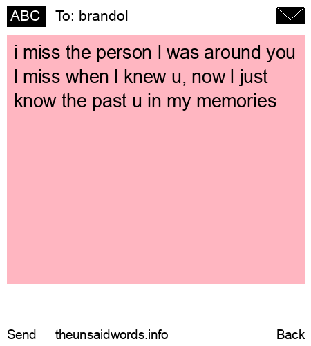 unsent message to brandol 