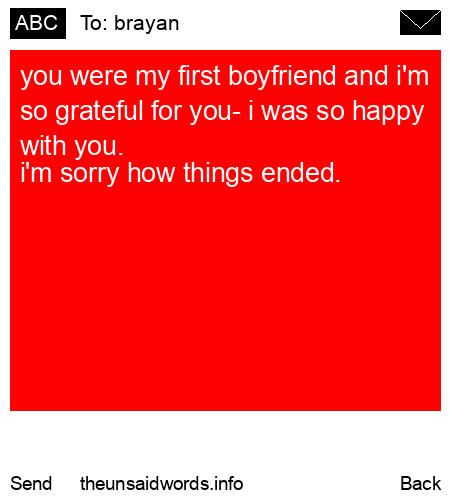 unsent message to brayan