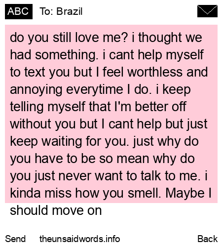 unsent message to Brazil