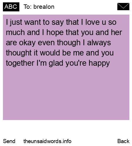 unsent message to brealon