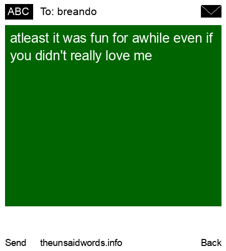unsent message to breando