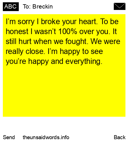 unsent message to Breckin