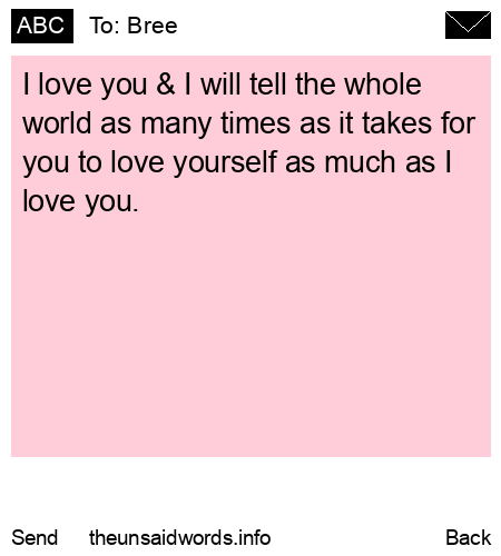 unsent message to Bree