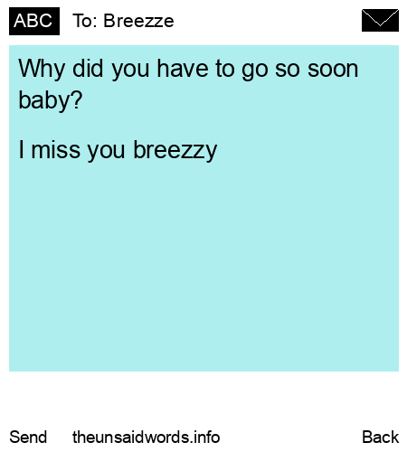 unsent message to Breezze