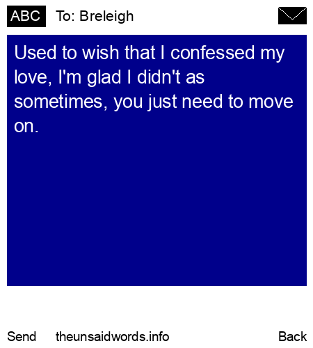 unsent message to Breleigh