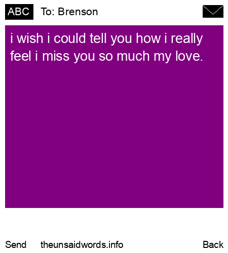 unsent message to Brenson