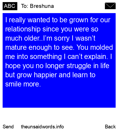 unsent message to Breshuna