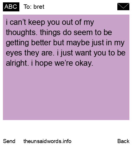 unsent message to bret