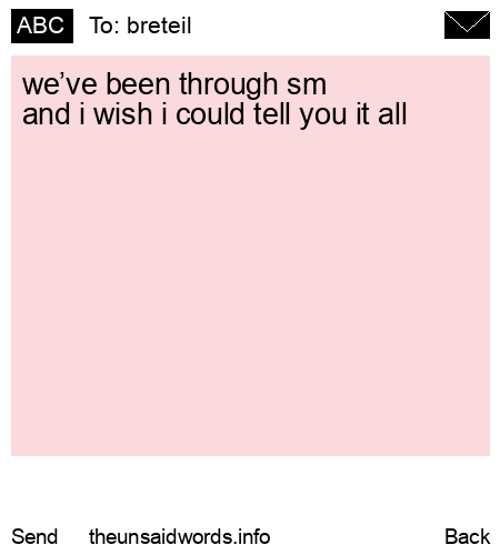 unsent message to breteil