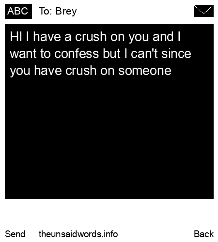 unsent message to Brey