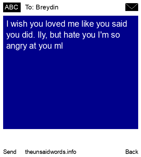 unsent message to Breydin