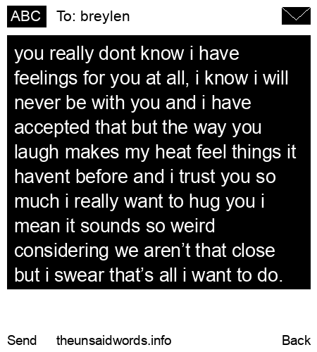 unsent message to breylen
