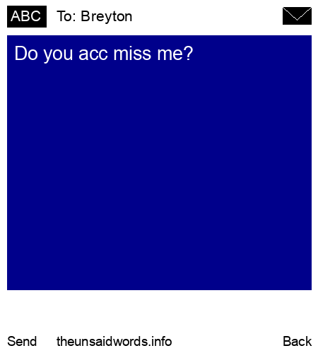 unsent message to Breyton 