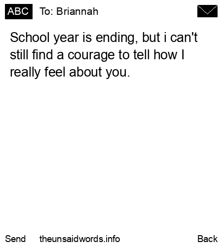 unsent message to Briannah