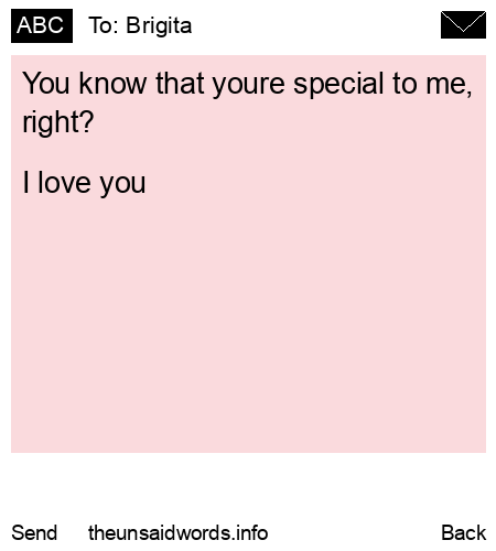 unsent message to Brigita