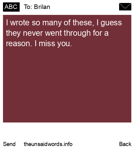 unsent message to Brilan