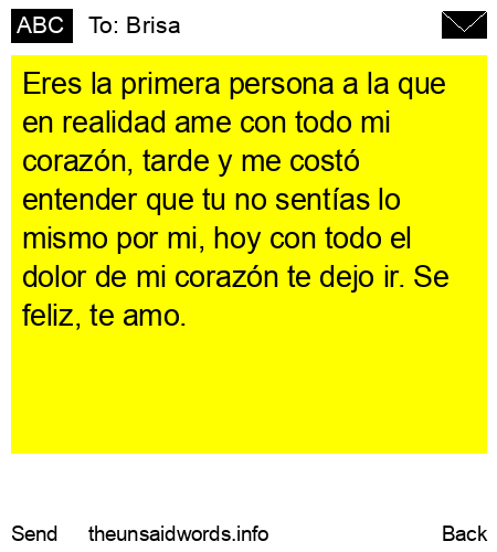 unsent message to Brisa