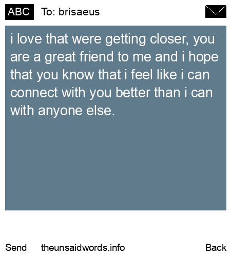 unsent message to brisaeus