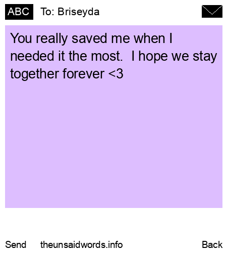 unsent message to Briseyda