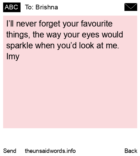 unsent message to Brishna 