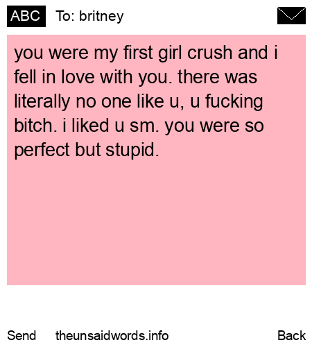unsent message to britney