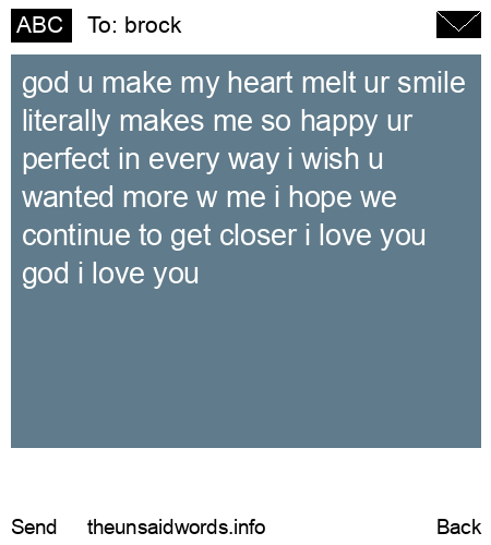 unsent message to brock