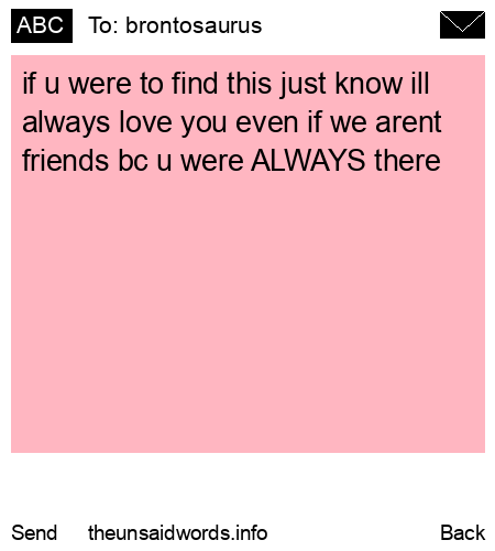 unsent message to brontosaurus